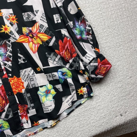 Sugar That Shirt Is Sweet Abstract Floral AOP Colorful Button Up Shirt Men XXL - Picture 5 of 13